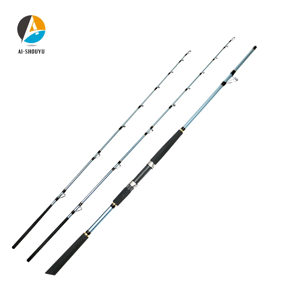 

AI-SHOUYU New Boat Rod 1.98m/2.1m 2 Top Tips Jigging Fishing Rod 80-250g Fast Action Ocean Rod 8kg Carbon Boat Fishing Rod