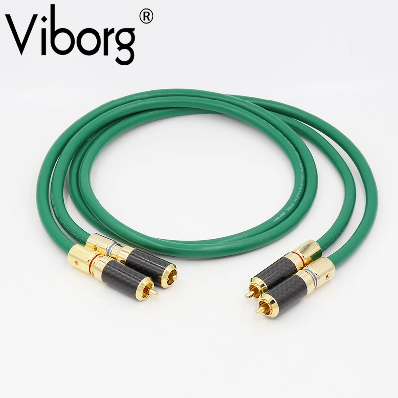 082810 высокопроизводительный посеребренный RCA Hi Fi кабель разъем из углеродного