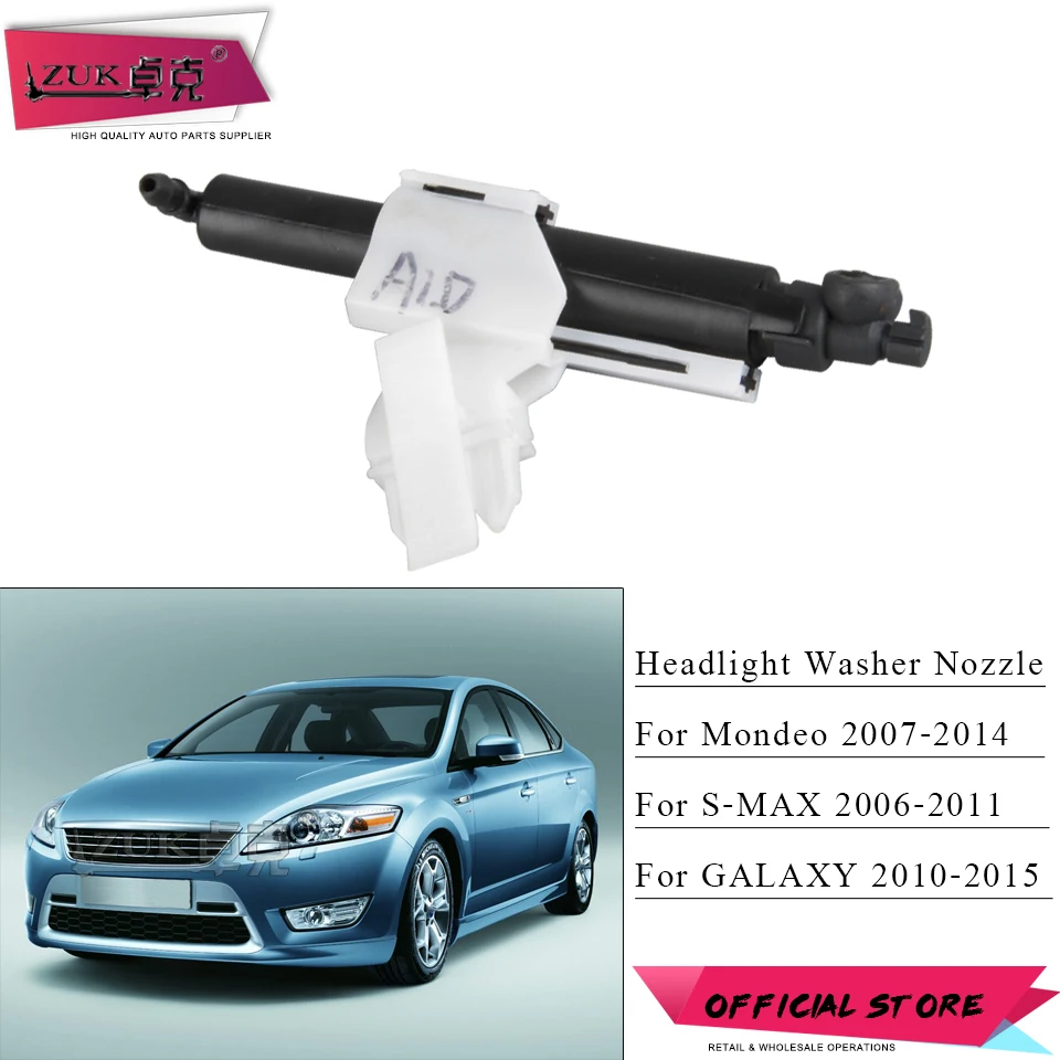

ZUK Headlight Washer Nozzle For Ford Mondeo 2007-2014 MK4 S-MAX 2006-2011 GALAXY II 2010-2015 MK2 Headlamp Water Spray Jet