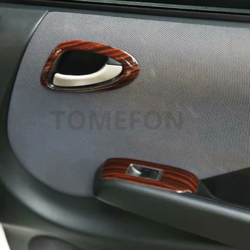 TOMEFON для Honda Fit 2004-2007 Sedan LHD ТОЛЬКО деревянная краска, дверная ручка, переключатель передач для окна, отделка салона
