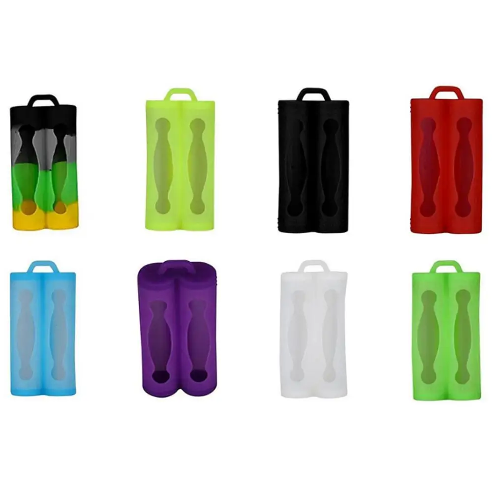 

30pcs/lot MasterFire 18650 Battery Silicone Cases Protective Covers Colorful Soft Rubber Skin Bag for 2pcs 18650 Batteries Case