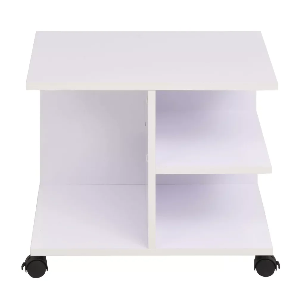 المتداول الرف 50x35x42 cm الأبيض البلوط الحديثة السرير الجدول أريكة الجانب طاولة ركن مع عجلات الأزياء مريحة طاولة صغيرة