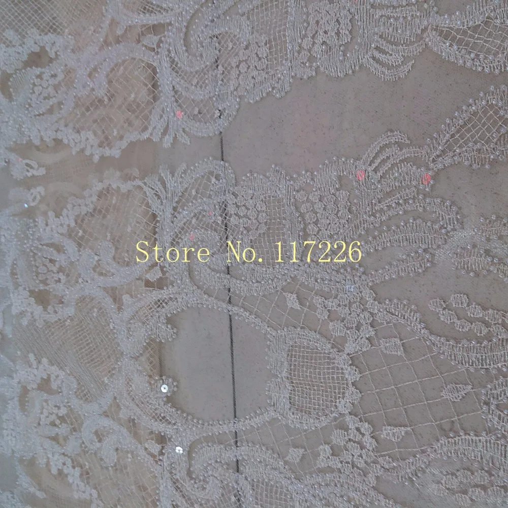 Nigerian lace fabric top quality jrb 72312 with full beads tulle