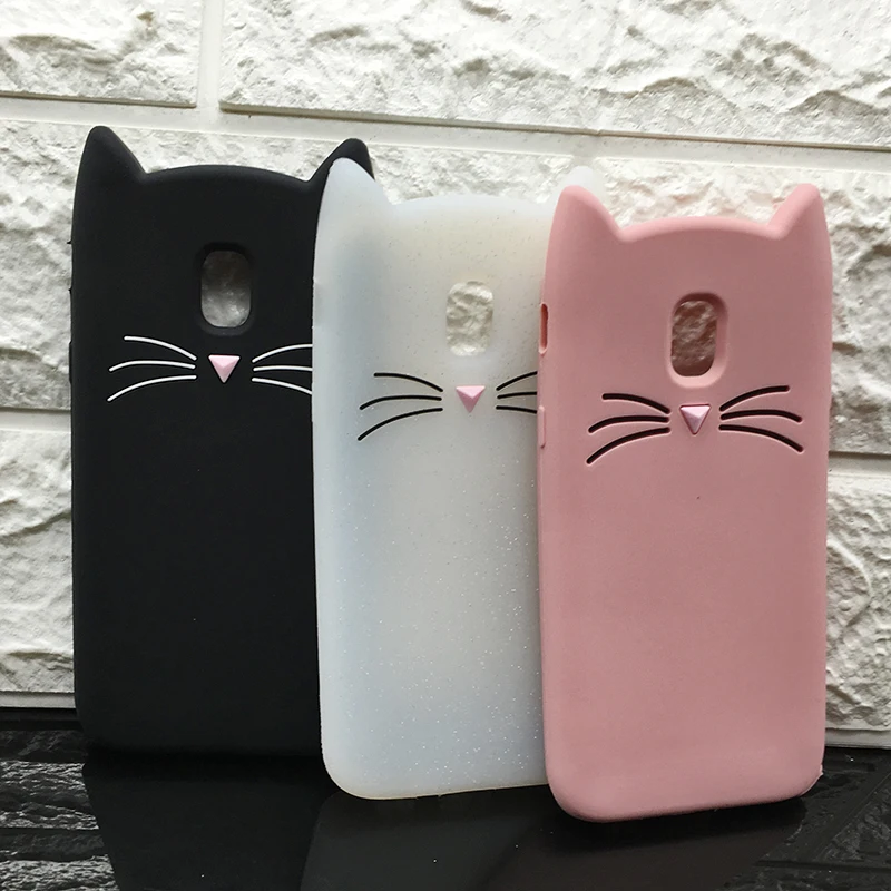 Ремешок + для Samsung Galaxy J3 J5 J7 2017 года EU J330 J530 J730 чехол 3D Усы кошка силиконовый Pro J7Max |