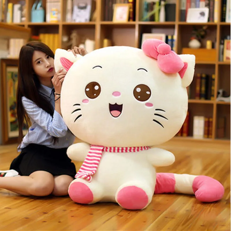 large stuffed animal cat