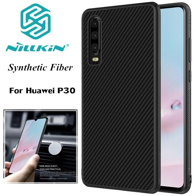 

Nillkin Synthetic Fiber Carbon Plastic Back Cover for Huawei P30 Magnetic Ultra Thin Case for Huawei P 30 Phone Cover