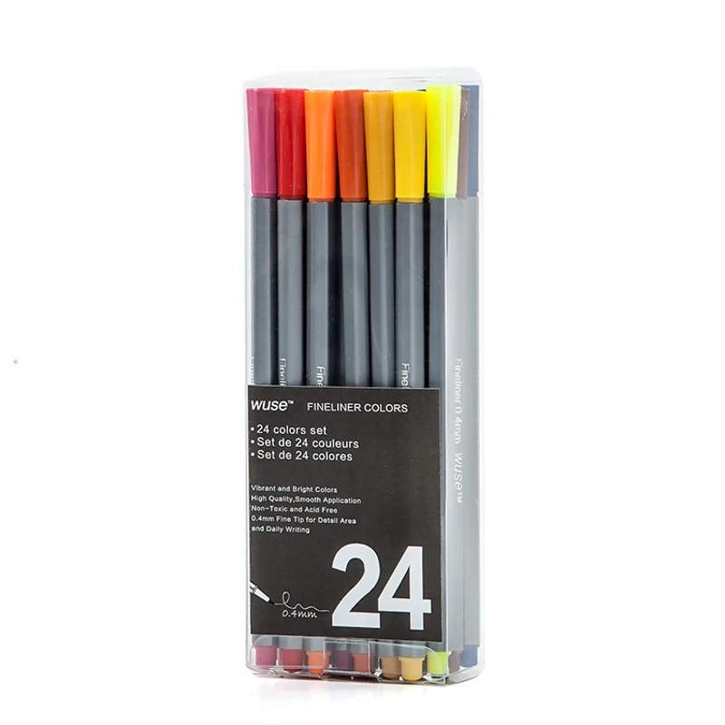 24 36 60 100 цветов 0,4 мм Fineliner маркер ручка Ассорти чернил на водной основе художественные маркеры рисунок граффити крюк волокно для товары для рукоделия
