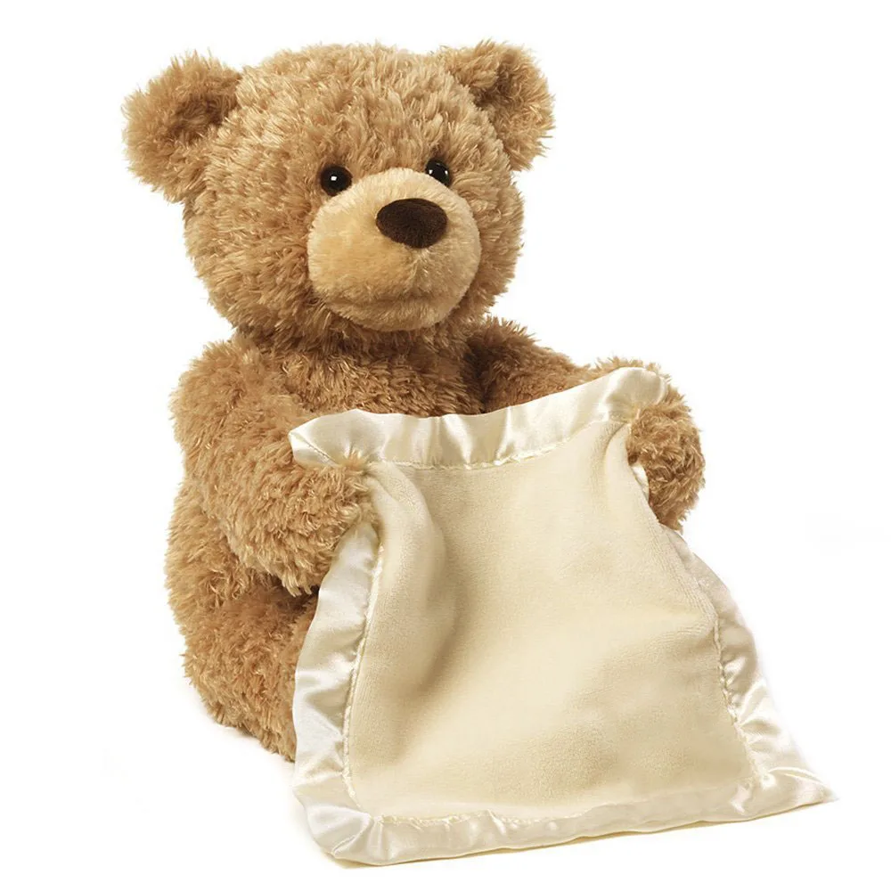 

New Bear Toys Peek a Boo Teddy Bear Play Hide And Seek Lovely Cartoon Stuffed Kids Birthday Gift 30cm Cute Music Bear Plush Toy