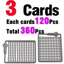Carp Fishing Hair Stops - 360 Pcs Dumbbell Shape Bobber Stoppers (3Cards 360 Pieces)