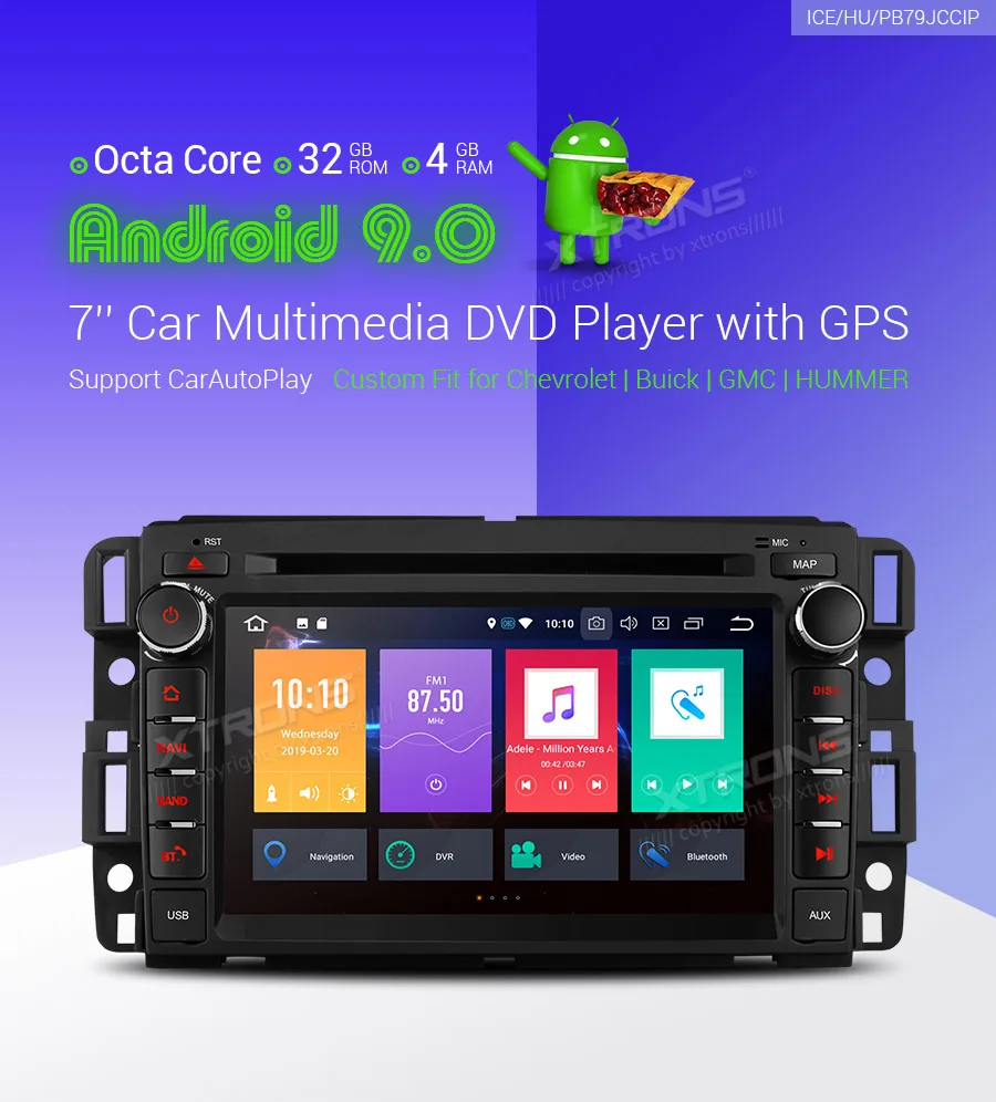 Clearance XTRONS 7" Android 9.0 Octa Core Car DVD Radio Player GPS OBD for Chevrolet Tahoe Impala for BUICK Enclave for GMC for HUMMER 0