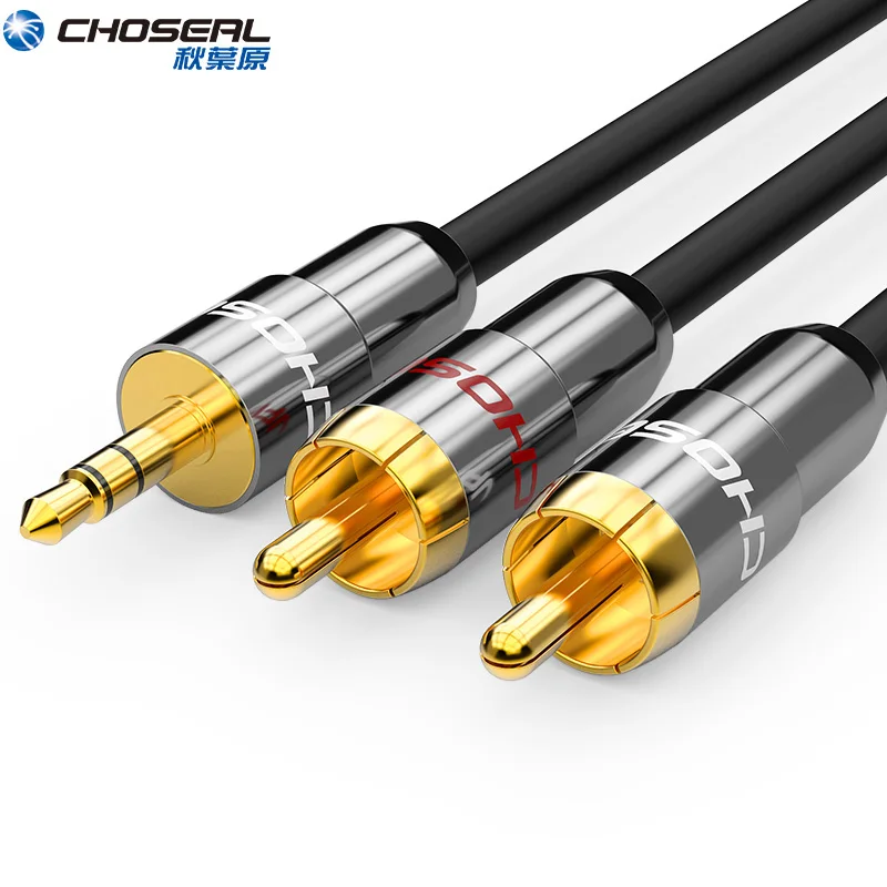 CHOSEAL RCA кабель 3 5 мм штекер 2RCA мужской стерео аудио адаптер для смартфонов