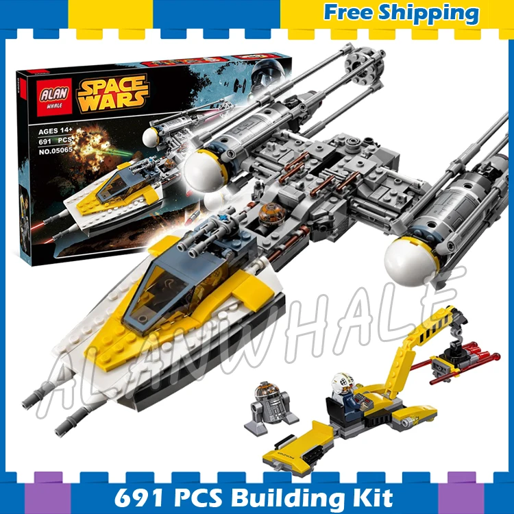

691pcs Space Wars Y-Wing Starfighter Universe Fighter 05065 Model Building Blocks Teenager Sets Gifts Game Compatible With Lago
