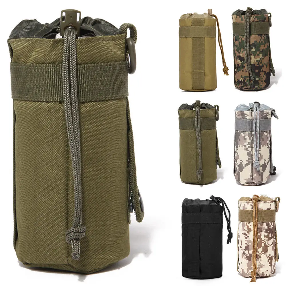 NEW Outdoor Camo Water Bottle Bag Water Bottle  Bag Kettle Pouch Holder Travel Hiking Climbing Sport Camo Water Bag 6 Colors