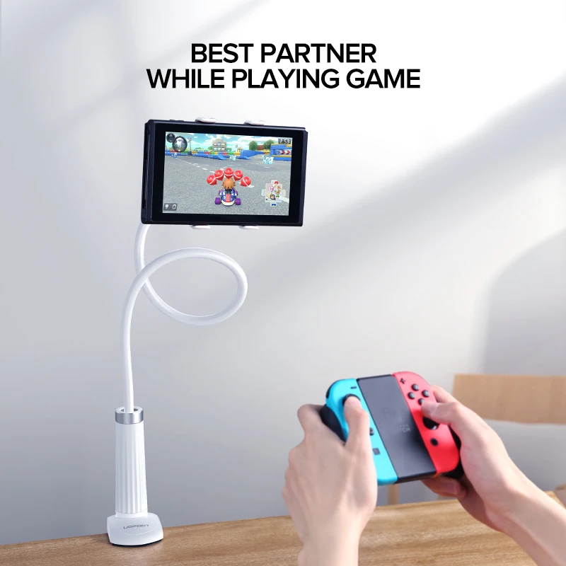 Billig Ugreen Telefon Halter Arm Faul Handy Goosneck Stand Halter für iPhone 8 X Flexible Bett Schreibtisch Tisch Clip halterung für Telefon