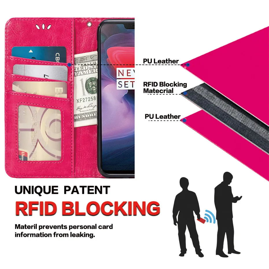 case for OnePlus 6-Rose Red02