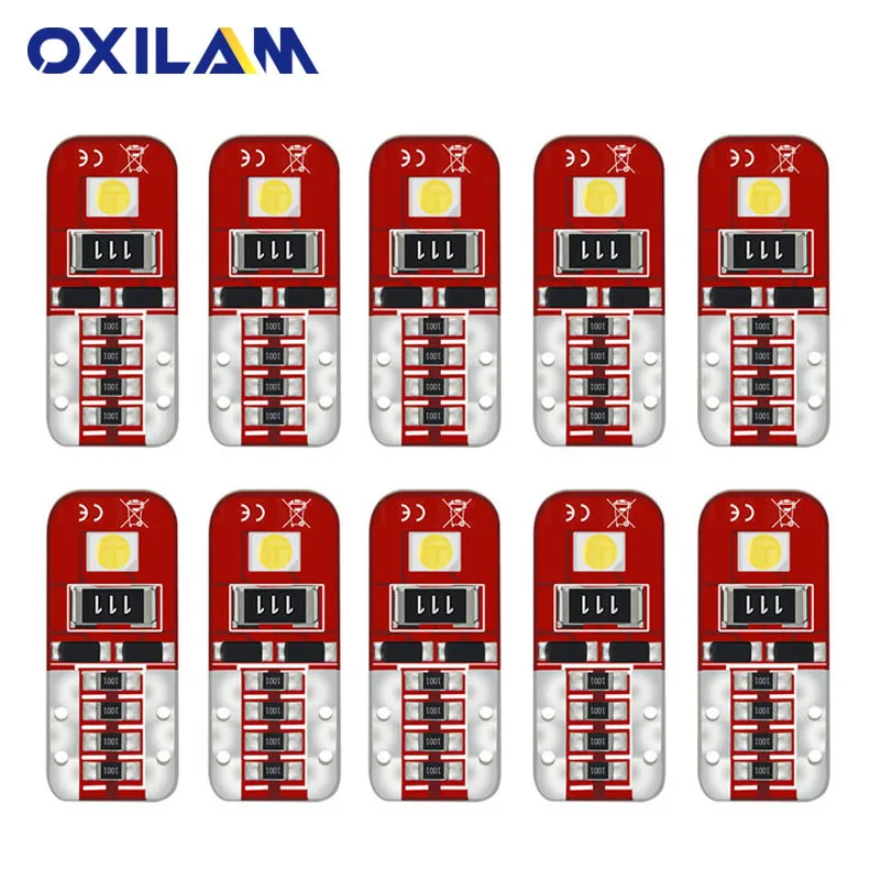 10x T10 Светодиодные лампы W5W 168 194 LED CANBUS автомобильное Внутреннее освещение