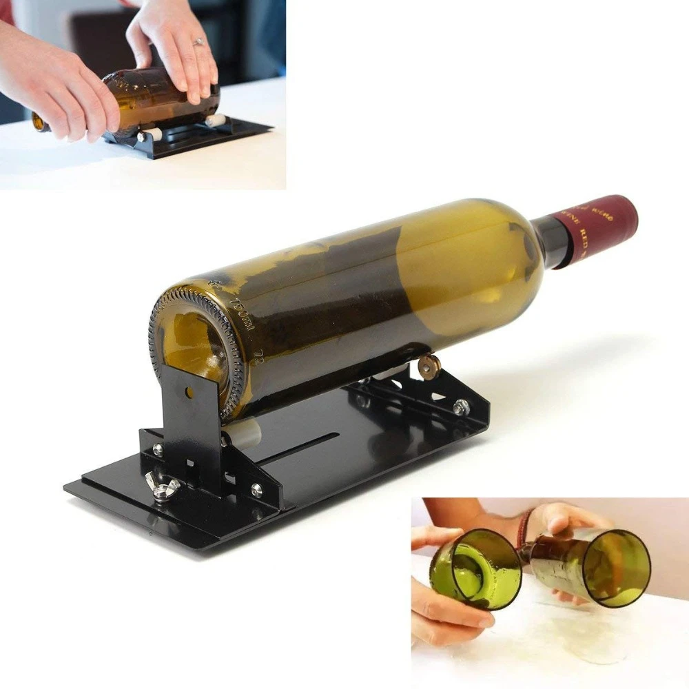 Glass Bottle Cutter Kit: Regular Kit to Make Glasses From Wine/beer Bottles  Edge Sanding Paper 