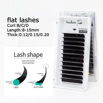 

Seashine Ellipse Lashes Extensions Handmade Lashes 8-15mm Soft Eyelashes Cashmere Eye Lash Flat Lashes