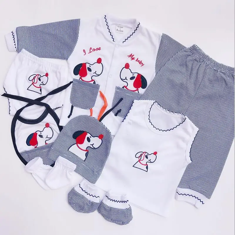 Импортные товары; хлопковый костюм с длинными рукавами для новорожденных; простая хлопковая одежда для новорожденных; Всесезонная Одежда для младенцев - Цвет: 0-6M