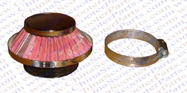 

Воздушный фильтр 58 мм, красная сетка, серебристая крышка, детали для мини-мотоцикла, велосипеда, квадроцикла, скутера, багги