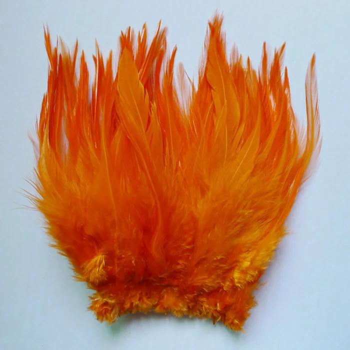 50/100 шт, на стопу длиной от 10 до 15 см 13 Цветов фазан хвост куриные петушиные перья Шлейфы для хранения одежды Ювелирное Украшение - Цвет: Orange