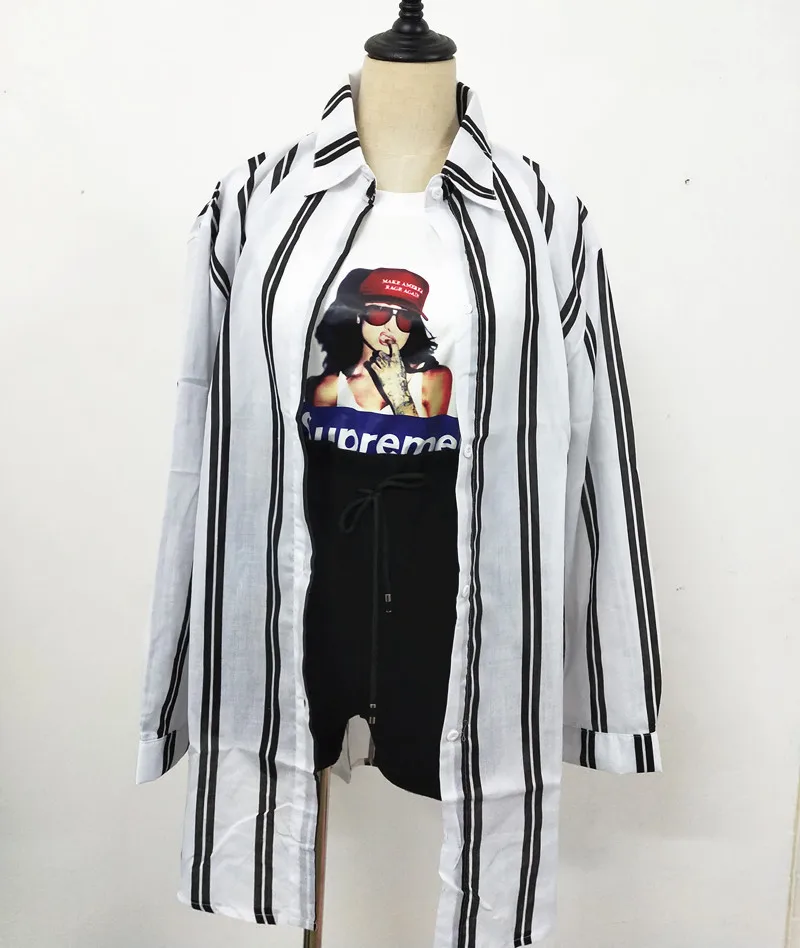 New Long Sleeve Striped Beach Kimono Women Summer Autumn 2018 Long Blouse Thin Sun Cover Up Casual Loose Shirts Cardigan Female