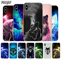 Силиконовый чехол для телефона Starry animal wolf Fundas для Apple iPhone 6 6 S 7 8 Plus X 10 XS MAX XR 5 5S SE Heart Cover