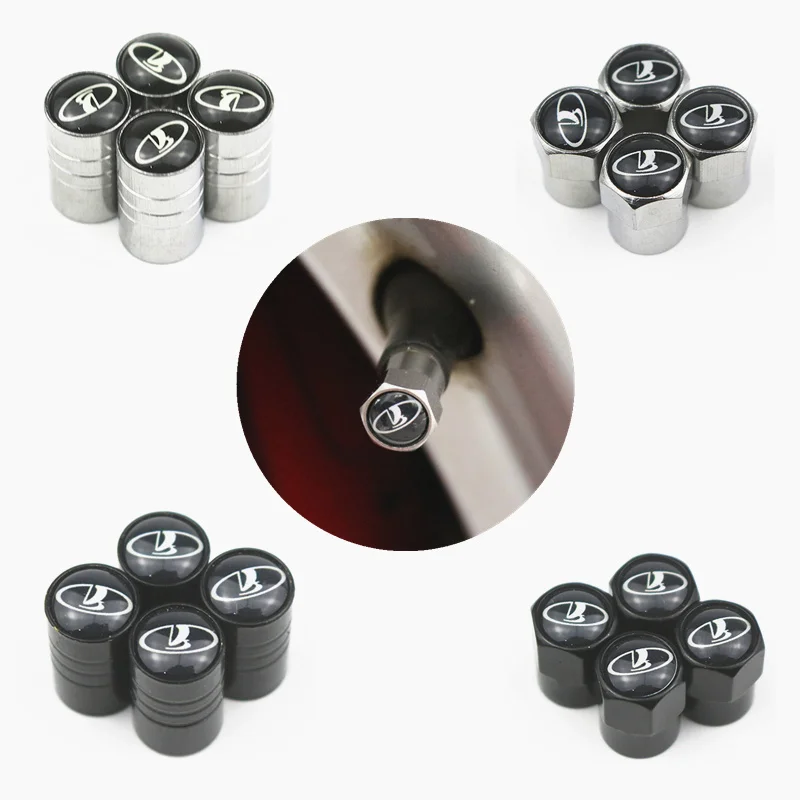 

4pcs Car Wheel Tire Valves Tyre Air Caps case for lada niva kalina priora granta largus vaz samara 2110 Motorcycle Automobiles