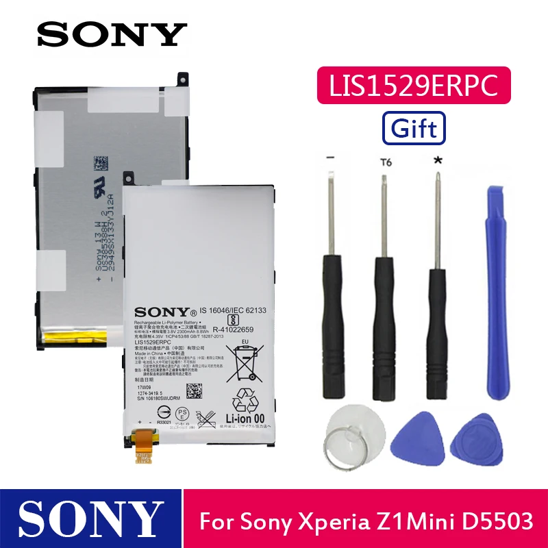 Оригинальный аккумулятор для телефона Sony LIS1529ERPC Xperia Z1 mini Compact D5503 M51w емкость 2300 мАч