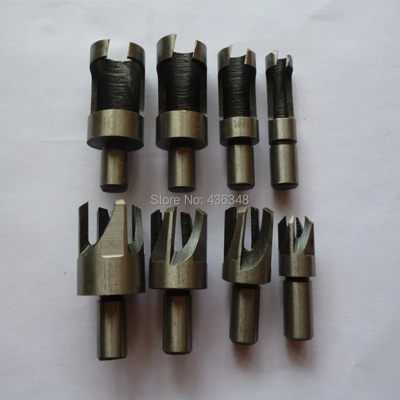 8pcs Wood Plug Cutter Carpentry Claw Type Four Tooth Tapered Taper Plug