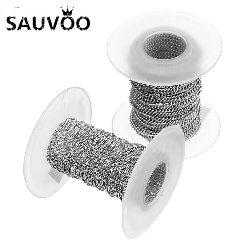 Цепочка SAUVOO 10 ярдов стандартная овальная спаянная звено цепочка из нержавеющей