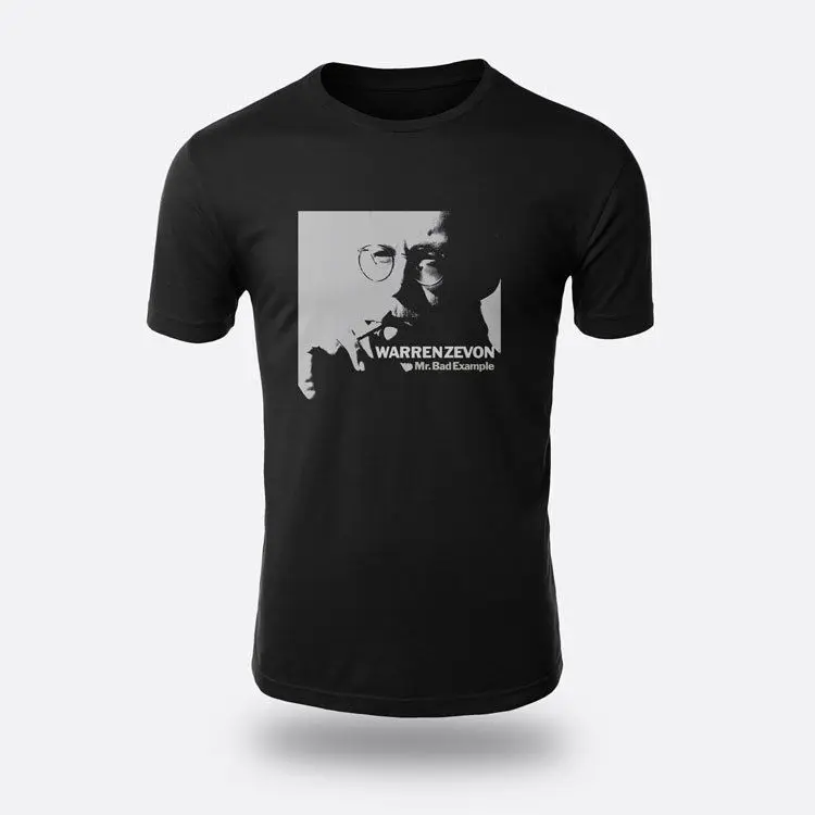 Warren Zevon Mr. Bad Example Rock Men's T-shirt S to 3XL Color Black | Мужская одежда