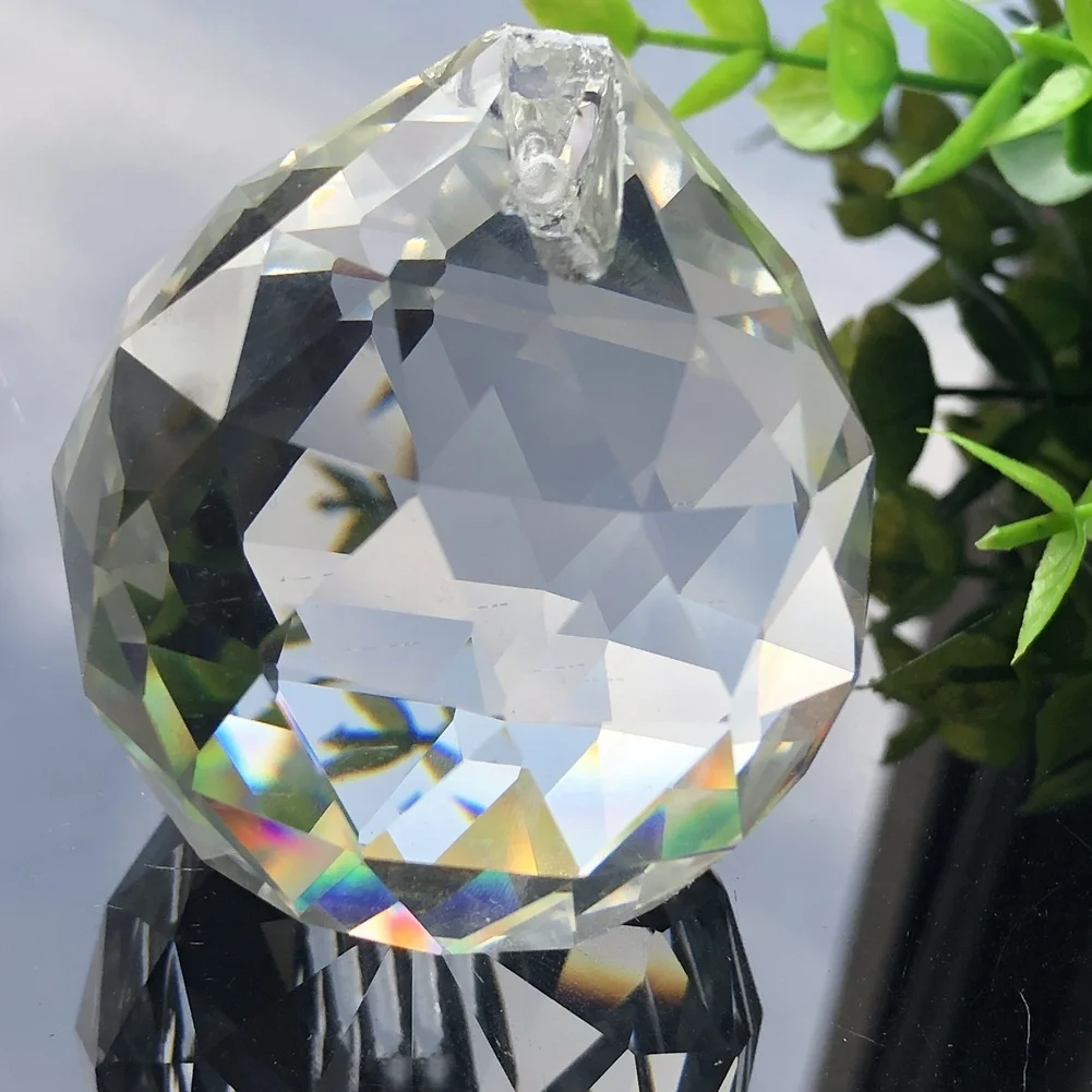 120MM FengShui Chandelier Prism Suncatcher Oval Cut Glass Crystal Hanging Drop