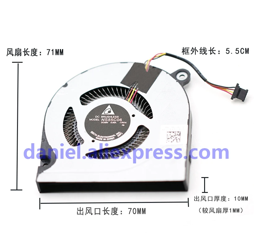

DELTA NS85C06-17K14 PH315-51 ACER Predator Laptop Fan DC28000K4D0