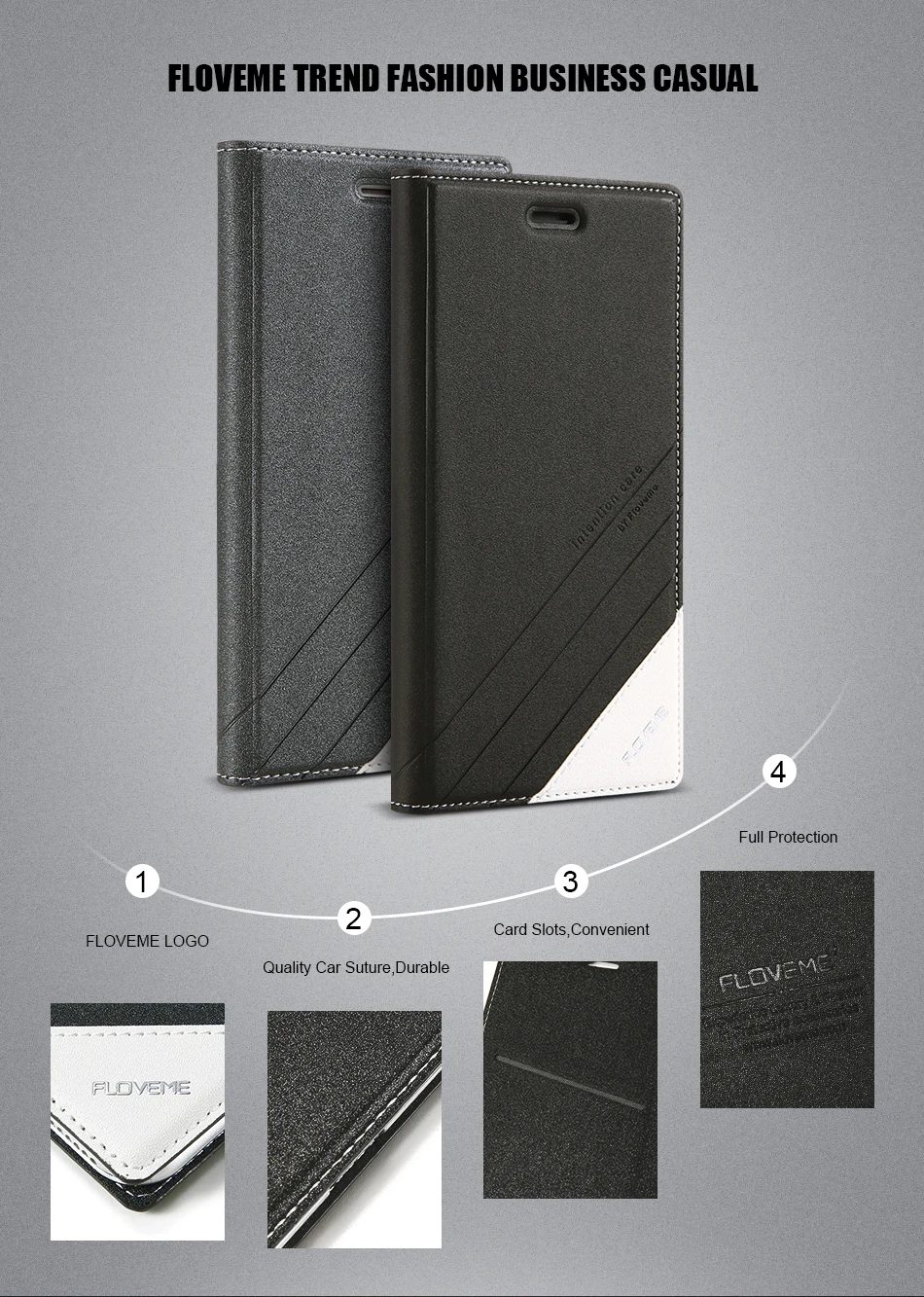 Magnetic Flip Leather Case For iPhone 5 6 7 Plus Card Slot Cover S8 BOB (11)