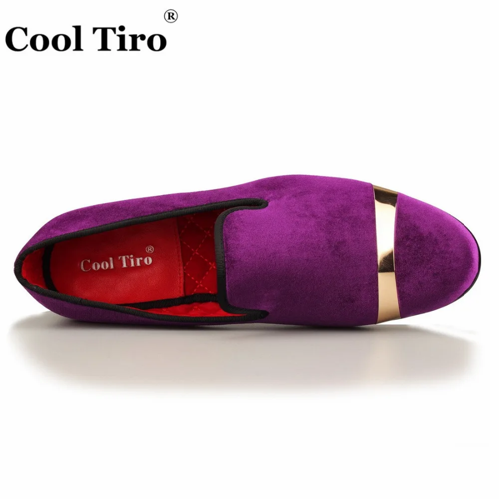 púrpura Boda Cool Los Zapatos Tiro verde Oro Mocasines Sábanas Púrpura Zapatillas Hombres De Negro Y Metal Partido Diseño Lujo Terciopelo blanco vHwqvr