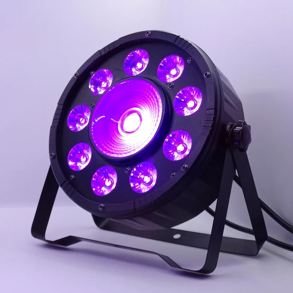 8 шт./лот 9x10 Вт + 30 Плоские LED Par огни 9*10 RGB 3в1 PAR DMX512 управляемые дискотеки
