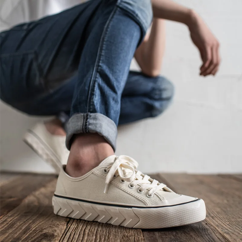 

Maden New Men's Shoes Casual White Shoes Wild Canvas Shoes Men's Basic Vulcanized Shoes Men's Shoes