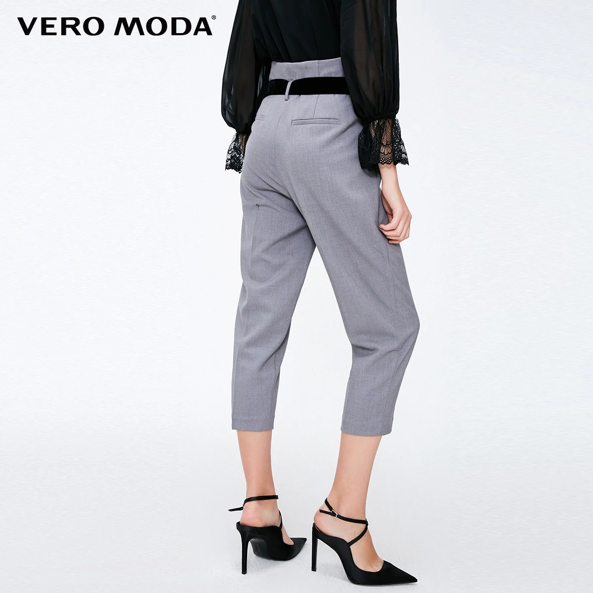 Vero Moda New Women's High-rise Lace-up Pleated Leisure Pants | 31836J537