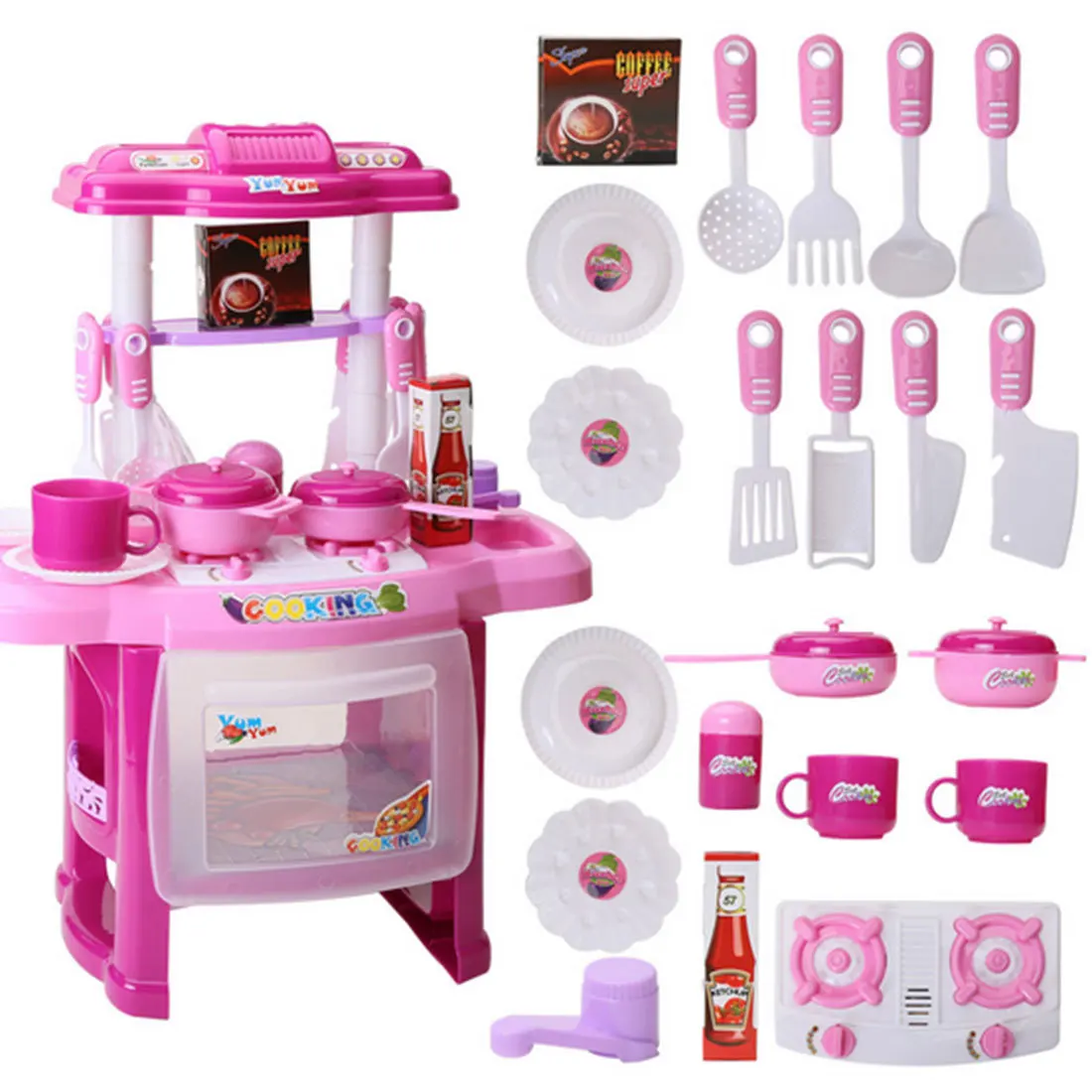 

Rowsfire Rx1800-1 Children Cooking Play Kitchen Toys Pretend & Play Baby Kids Home Early Learning Education Toys For KidHot