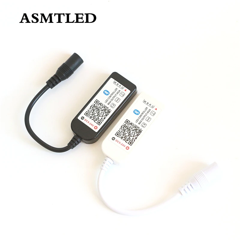

1Pcs White / Black DC5-24V 8A Mini Bluetooth RGBW LED Controller For SMD 5050 3528 3014 2835 RGB RGBW Flexible LED Strip light