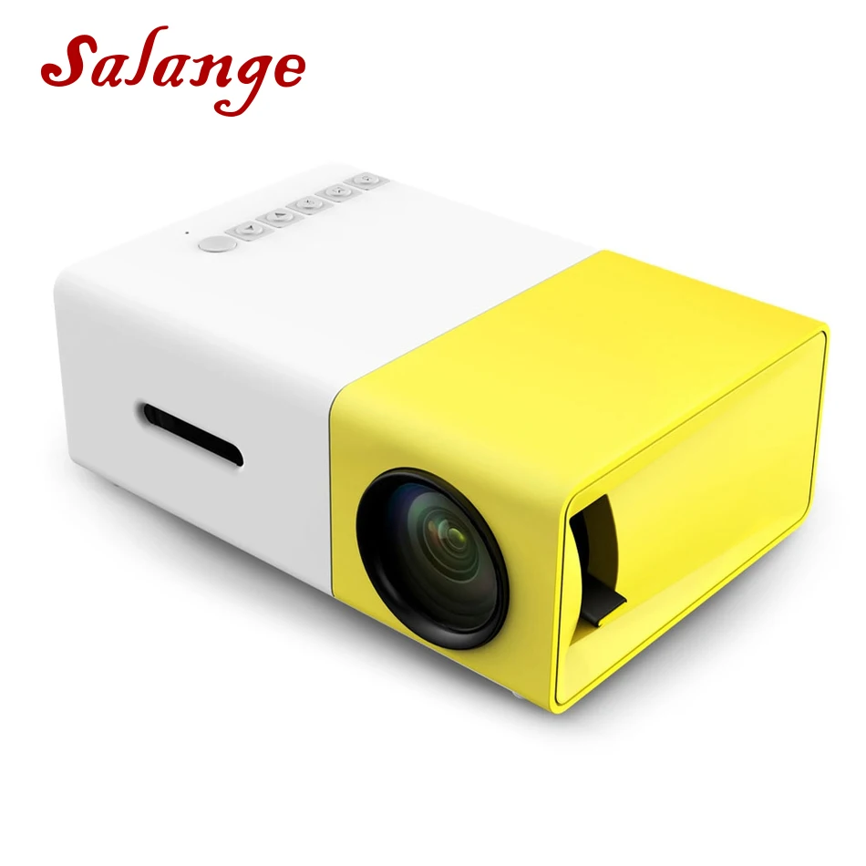 Proyector LED Salange YG300 600 lúmenes 3,5mm Audio 320x240 píxeles YG-300 HDMI USB Mini proyector hogar jugador - 1