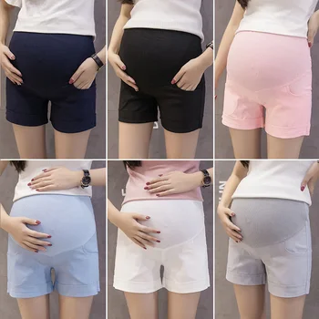 

Maternity Active Shorts Pants Adjustable Stretchable Pregnancy Trousers with Pockets S7JN