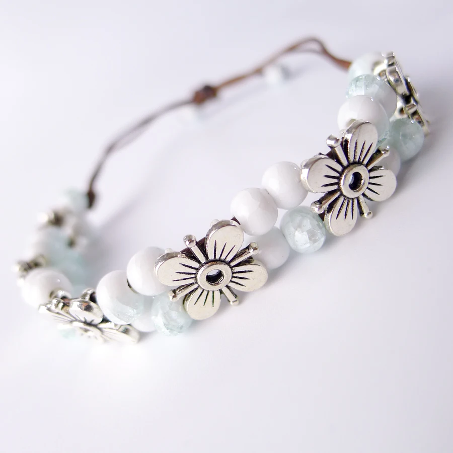 

Ceramic beaded bracelets Hand-made Bohemian Charm Bracelets For Women #EY303