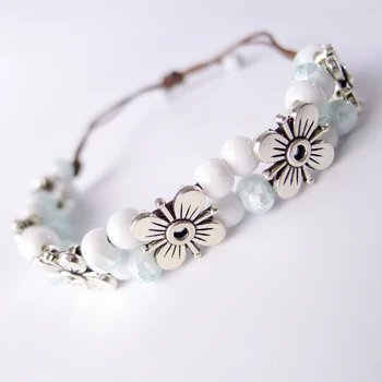

Ceramic beaded bracelets Hand-made Bohemian Charm Bracelets For Women #EY303