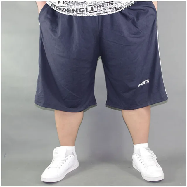 Big Size Men Shorts Mens Solid Baggy Loose Elastic Shorts Cotton Casual