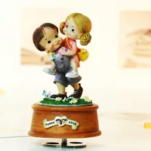 Вращающаяся музыкальная шкатулка, подарок на день рождения, Романтичный подарок для свадьбы и Рождества, украшение дома