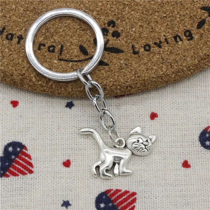 New Fashion cat 30*22mm Pendant KeyChain,DIY Jewelry Handmade Metal