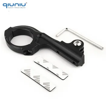 

QIUNIU Aluminum Bike Bicycle Motorcycle Handlebar Holder Adapter Mount w/ Double-sided Adhesive for GoPro Hero 3 4 5 6 Accessory