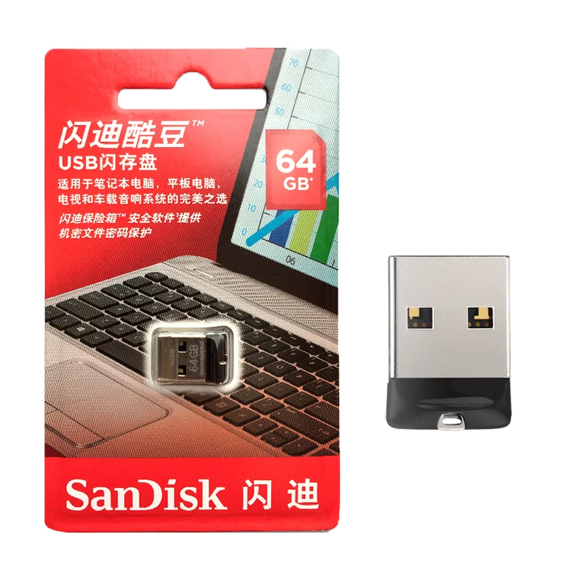 SanDisk USB 2,0 Мини-флеш-накопители 64 ГБ 32 ГБ 16 ГБ флеш-накопитель U диск USB ключ Флешка для ПК